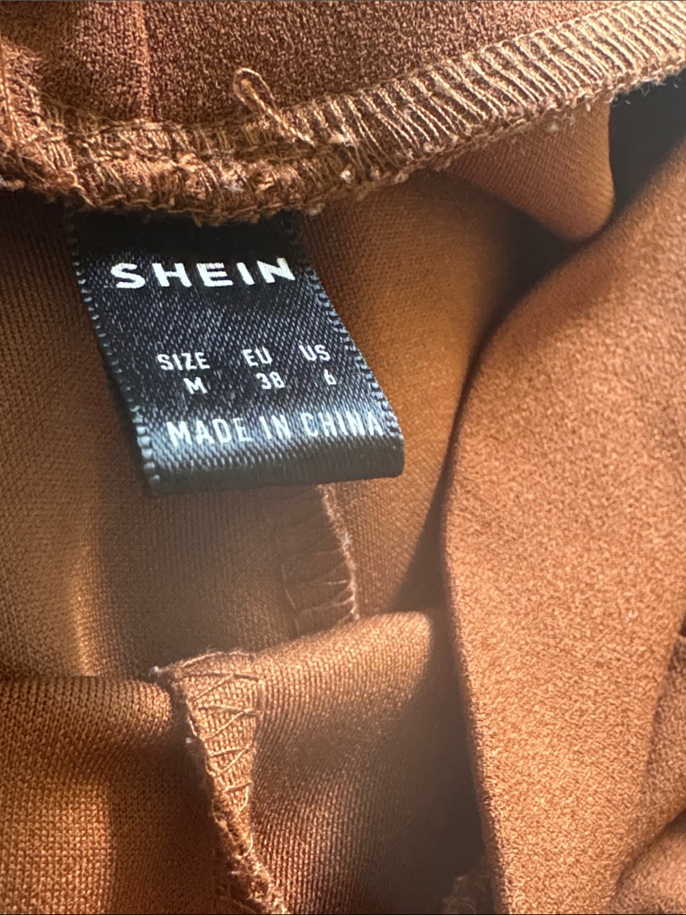 SHEIN Two-Pack Women's Straight Leg Trousers in Rust and Light Gray Plaid size 6 - Picture 4 of 9